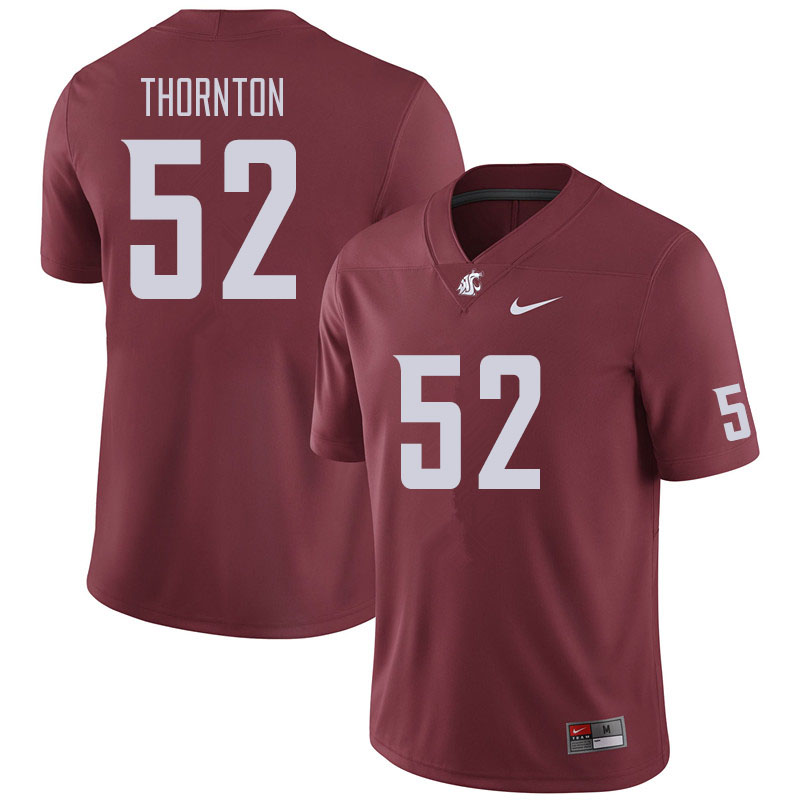 Men #52 Kyle Thornton Washington State Cougars Football Jerseys Sale-Crimson